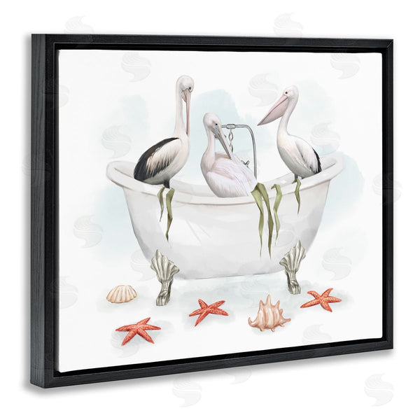 Stupell Industries Ziwei Li | White Crane Trio Bath Wall Art