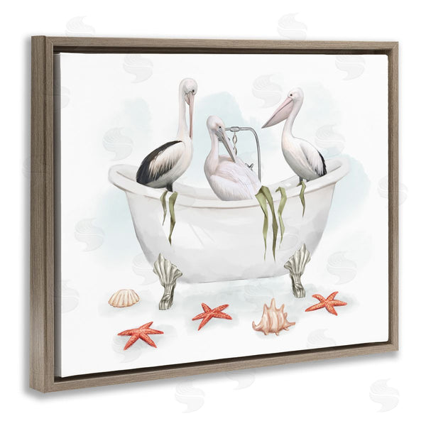 Stupell Industries Ziwei Li | White Crane Trio Bath Wall Art