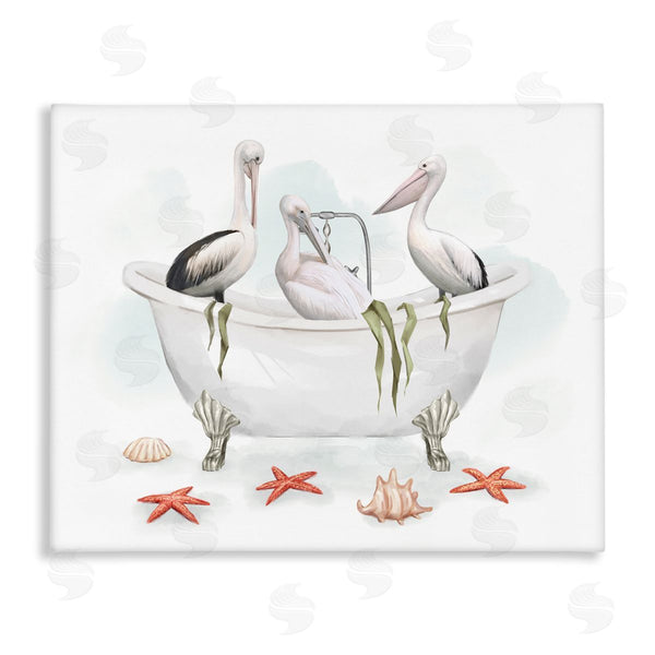stupell industries Ziwei Li | White Crane Trio Bath Wall Art