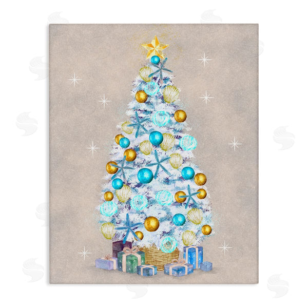 stupell industries Ziwei Li | White Decorated Christmas Tree Wall Art