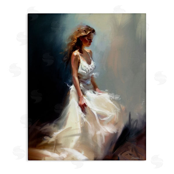 stupell industries Ziwei Li | White Evening Gown Fashion Girl Wall Art