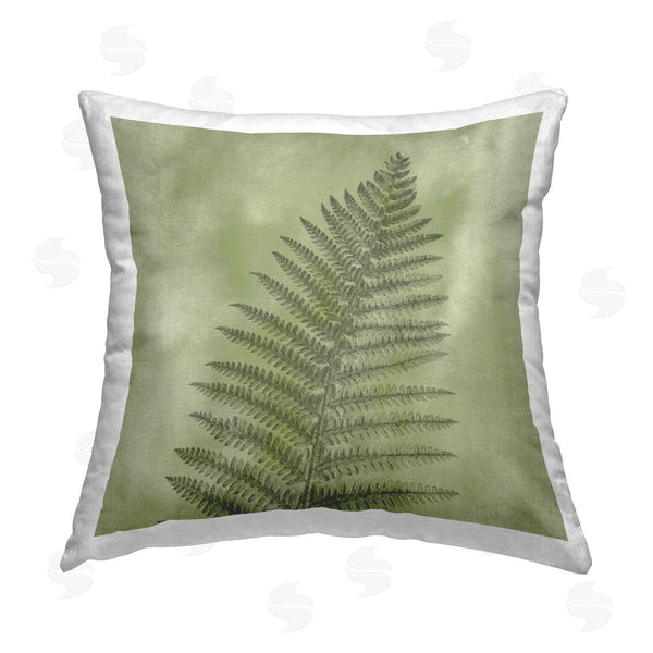 stupell industries Ziwei Li | Wilderness Fern Leaf Nature Printed Throw Pillow