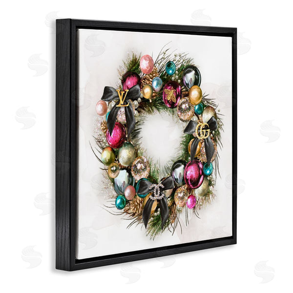 Stupell Industries Ziwei Li | Winter Holiday Wreath Glam Accents