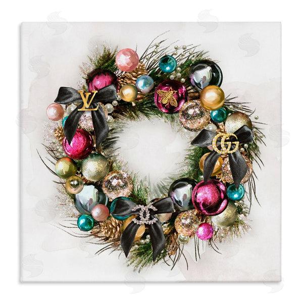 stupell industries Ziwei Li | Winter Holiday Wreath Glam Accents