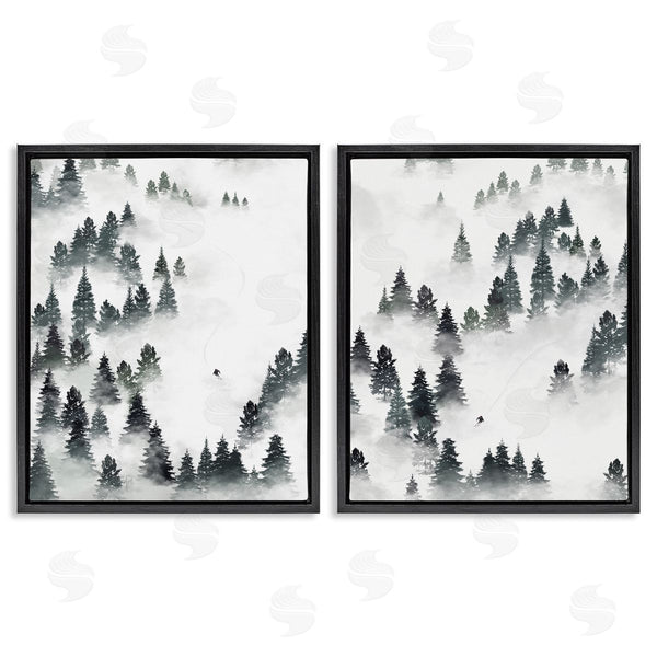 Stupell Industries Ziwei Li | Winter Ski Slopes Mountain