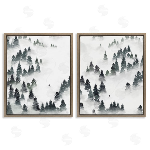 Stupell Industries Ziwei Li | Winter Ski Slopes Mountain