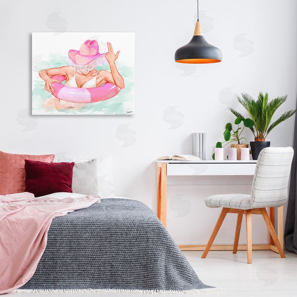 Stupell Industries Ziwei Li | Woman In Pool Float Wall Art