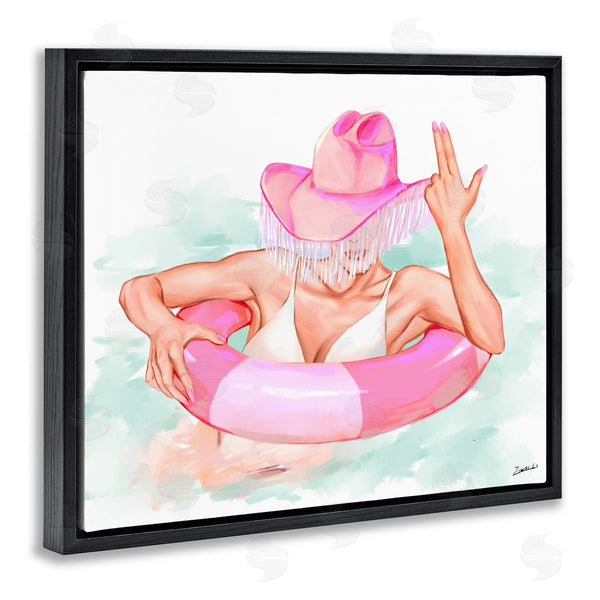 Stupell Industries Ziwei Li | Woman In Pool Float Wall Art