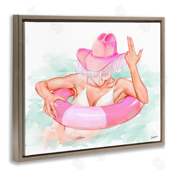 Stupell Industries Ziwei Li | Woman In Pool Float Wall Art