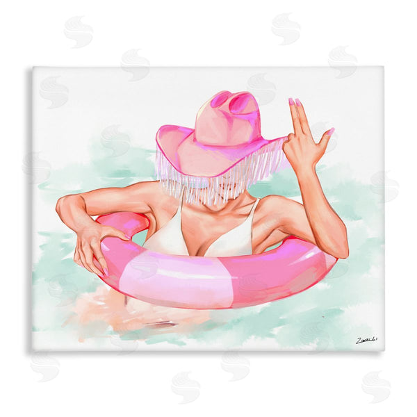 stupell industries Ziwei Li | Woman in Pool Float Wall Art