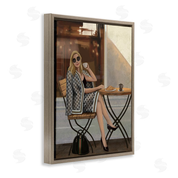 Stupell Industries Ziwei Li | Woman With Coffee At Café
