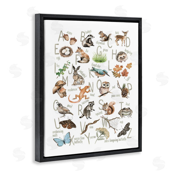 Stupell Industries Ziwei Li | Woodland Nature Alphabet Wall Art
