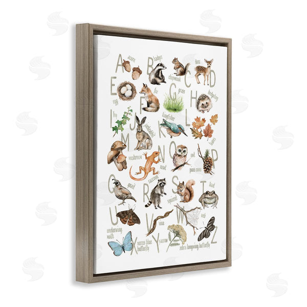 Stupell Industries Ziwei Li | Woodland Nature Alphabet Wall Art