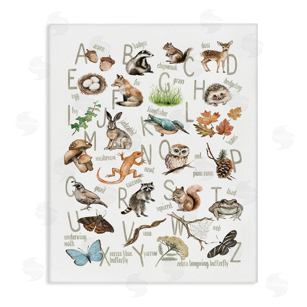 stupell industries Ziwei Li | Woodland Nature Alphabet Wall Art
