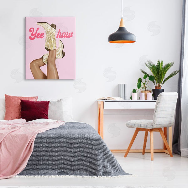 Stupell Industries Ziwei Li | Yeehaw Cowgirl Boots Wall Art