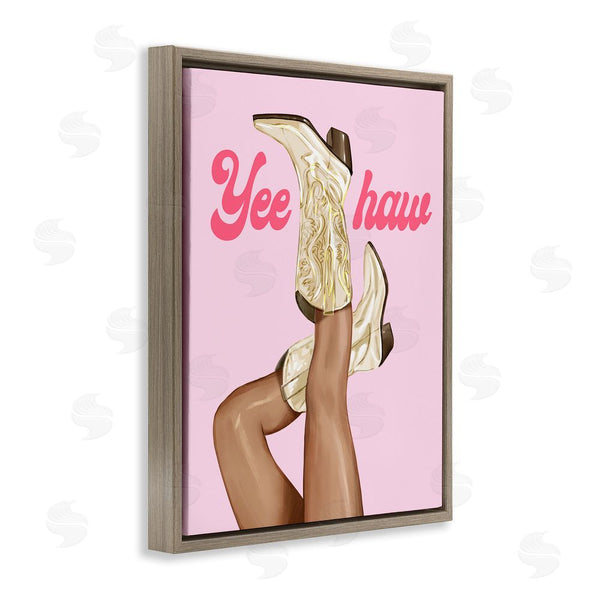 Stupell Industries Ziwei Li | Yeehaw Cowgirl Boots Wall Art