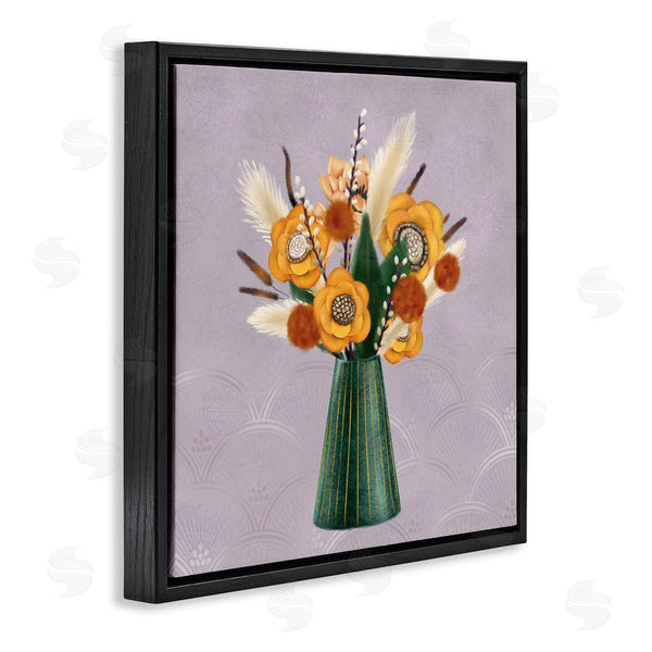 Stupell Industries Ziwei Li | Yellow Autumn Floral Bouquet In Green Vase Wall Art