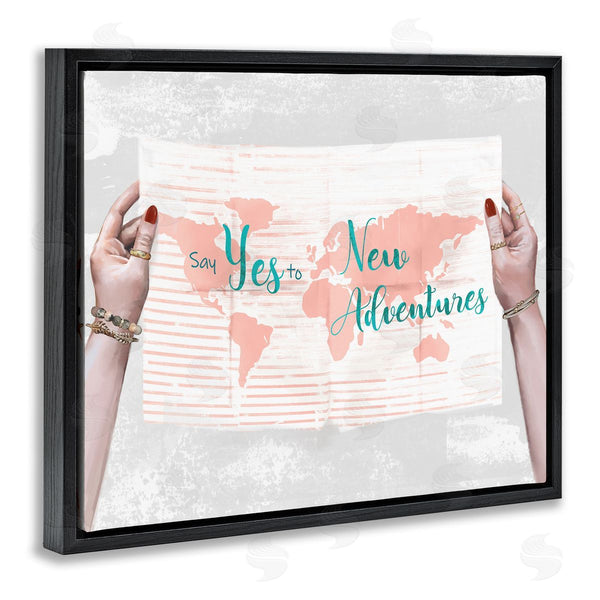 Stupell Industries Ziwei Li | Yes To New Adventures Blue Pink