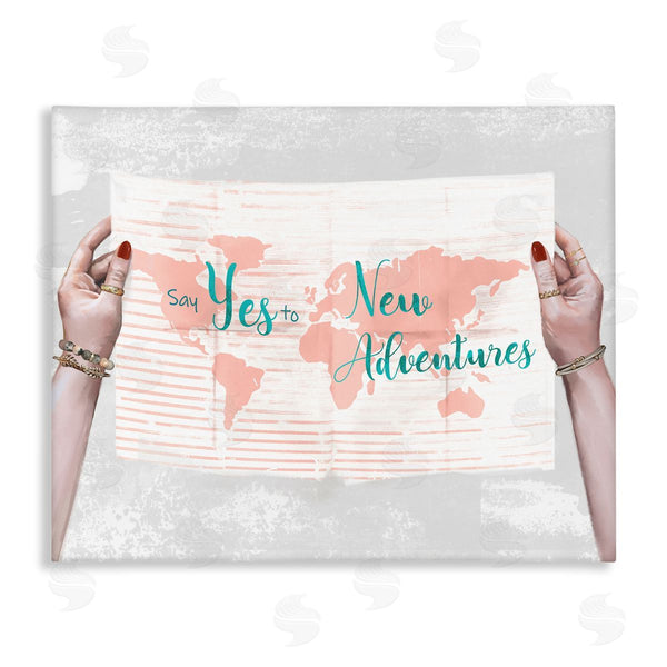 stupell industries Ziwei Li | Yes to New Adventures Blue Pink