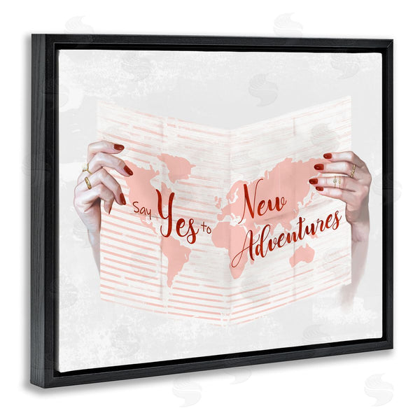 Stupell Industries Ziwei Li | Yes To New Adventures Red Pink