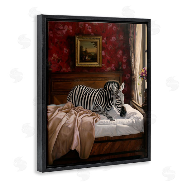 Stupell Industries Ziwei Li | Zebra On Regal Bed Wall Art