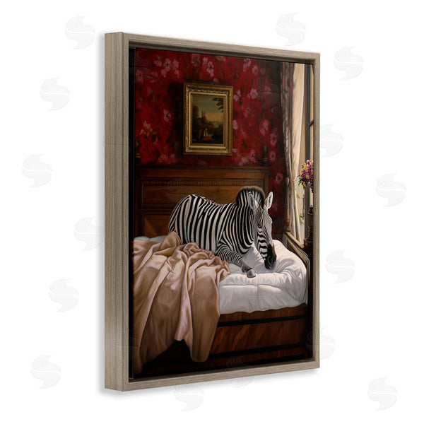 Stupell Industries Ziwei Li | Zebra On Regal Bed Wall Art